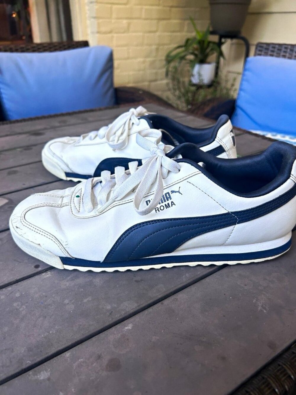 PUMA Roma Basic White New Navy Men's US 10